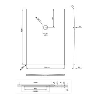 Tissino Giorgio2 Rectangular Shower Tray - Black Slate - Size Option - Image 46