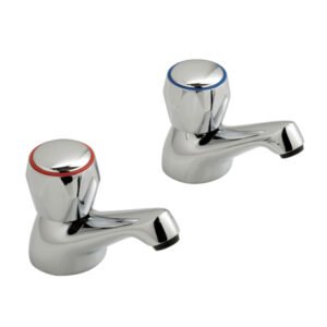 Vado Astra Bath Pillar Taps Pair Cd Valve - Chrome