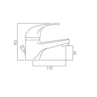 Vado Matrix Mono Basin Mixer Tap With Pop-Up Waste - Chrome - Image 2