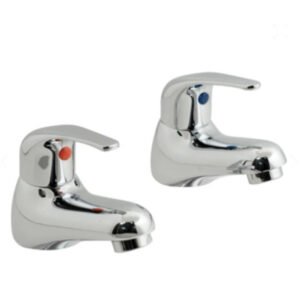 Vado Matrix Bath Pillar Taps Pair - Chrome