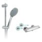 Vado Celsius Exposed 3/4" Thermostatic Shower Valve With Sliding Rail Kit - Chrome