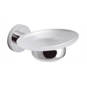 Vado Elements Frosted Glass Soap Dish & Holder - Chrome