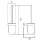 Vado Life Toilet Brush & Frosted Glass Holder - Chrome - Image 2