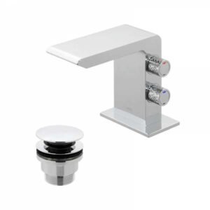 Vado Omika Mini Mono Basin Mixer Tap With Universal Waste - Chrome