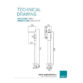 Vado Omika Floor Standing Bath Shower Mixer Tap With Shower Kit - Chrome - Image 2