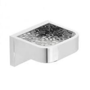 Vado Omika Shelf With Geometric Insert 100mm - Chrome