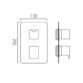 Vado Dx Phase Trim Kit For 3 Outlet Trim For Thermostatic Shower Valve - Chrome - Image 2