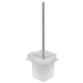 Vado Phase Toilet Brush & Frosted Glass Holder - Chrome