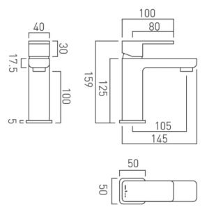 Vado Phase Mono Basin Mixer Tap Without Waste - Chrome - Image 4