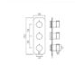 Vadotablet Altitude Trim Kit For Vertical Concealed 2 Outlet, 3 Handle Thermostatic Valve - Chrome - Image 2