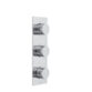 Vado Tablet Omika Trim Kit For Vertical Concealed 2 Outlet, 3 Handle Thermostatic Shower Valve - Chrome
