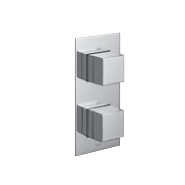 Vado Tablet Notion Trim Kit For Vertical Concealed 2 Outlet 2 Handle Thermostatic Valve - Chrome