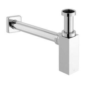 Vado Contemporary Square Bottle Trap - Chrome