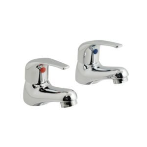 Vado Matrix Basin Pillar Taps Pair - Chrome
