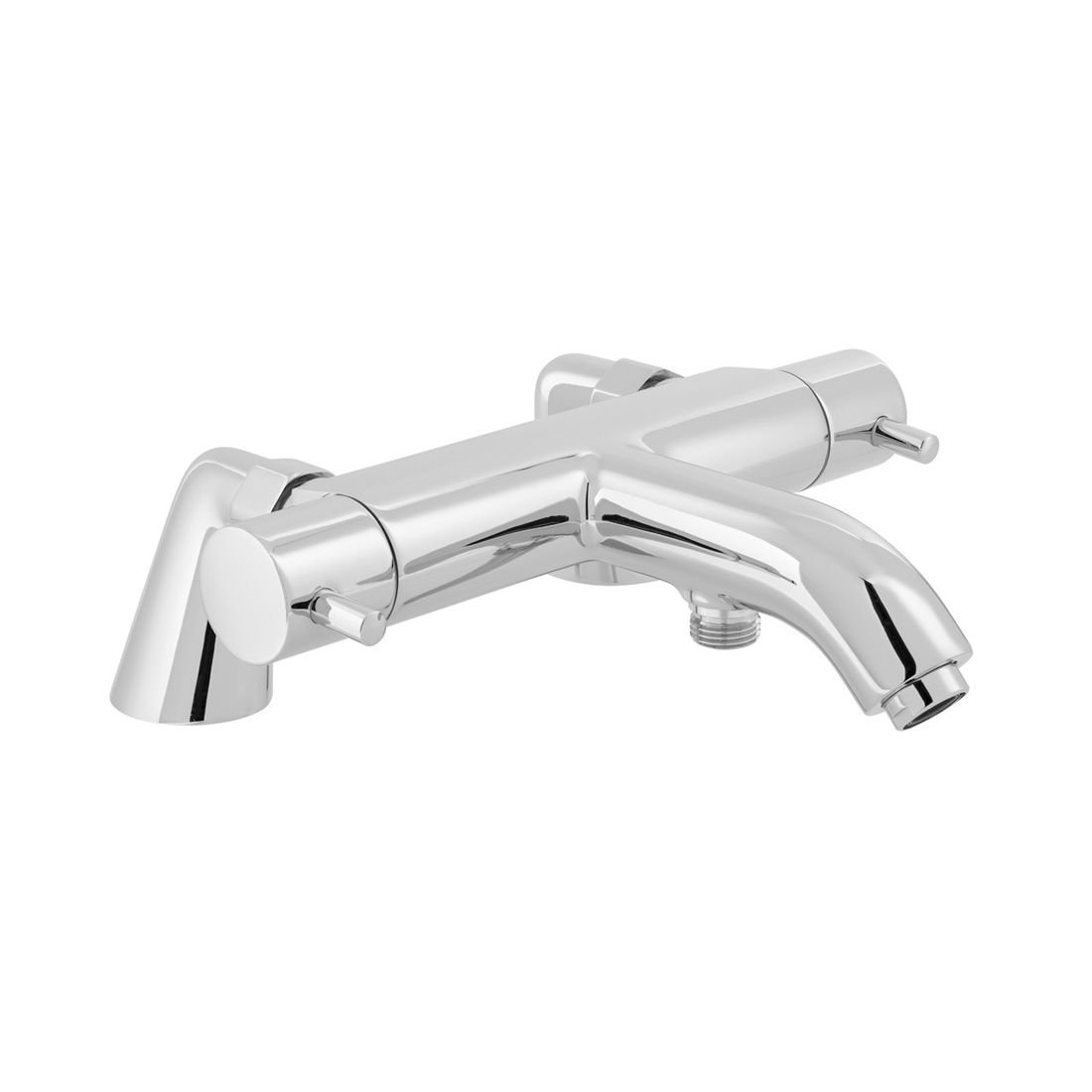 Vado Celsius Thermostatic Bath Shower Mixer Tap Without Shower Kit Deck Mounted - Chrome