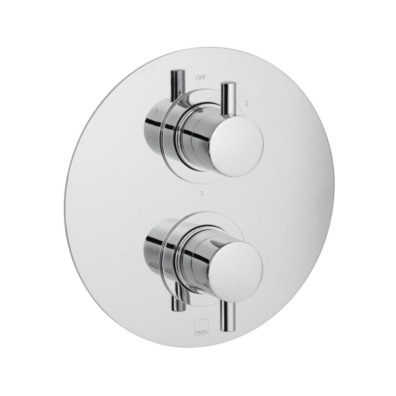 Vado Dx Celsius Trim Kit For Round 3 Outlet Trim For Thermostatic Shower Valve - Chrome