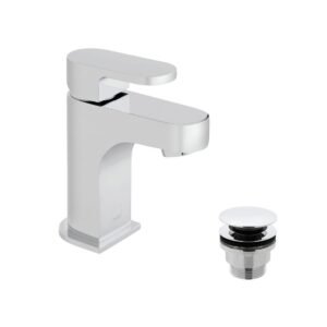 Vado Life Mini Mono Basin Mixer Tap With Universal Waste - Chrome