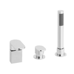 Vado Life 3-Hole Bath Shower Mixer Without Spout (For Use With Bath Filler Waste And Overflow) - Chrome