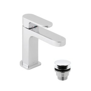 Vado Life Slimline Mono Basin Mixer Tap With Universal Waste - Chrome