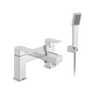 Vado Phase Bath Shower Mixer Tap With Shower Kit Deck Mounted - Chrome