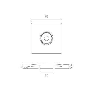 Vado Square Plug To Suit Wg-395-C/P In - Chrome - Image 2