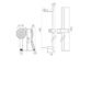 Vado Atmosphere Slide Shower Rail Kit With Single Function Air-Injection Shower Handset - Chrome - Image 2