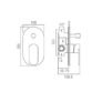 Vado Metiz 2 Outlet Concealed Manual Shower Valve With Diverter - Chrome - Image 2
