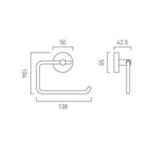Vado Sirkel Toilet Roll Holder - Chrome - Image 2