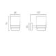Vado Sirkel Frosted Glass Tumbler And Holder - Chrome - Image 2