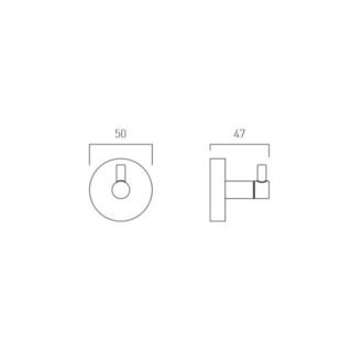 Vado Sirkel Robe Hook - Chrome - Image 2