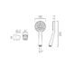 Vado Sirkel Single Function Handset With Hose With Bracket - Chrome - Image 2