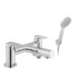 Vado Vala Deck Mounted Bath Shower Mixer Tap With Shower Kit - Chrome