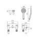 Vado Vala Deck Mounted Bath Shower Mixer Tap With Shower Kit - Chrome - Image 2