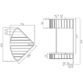 Vado Large Double Triangular Corner Basket With Hook - Image 2