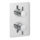 Vado Dx Celsius Square Thermostatic 3 Outlet Concealed Shower Valve Dual Handle - Chrome