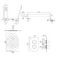 Vado Life 2 Outlet Thermostatic Concealed Shower Set Package - Chrome - Image 2