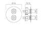 Vado Dx Elements Thermostatic 2 Outlet Concealed Shower Valve Dual Handle - Chrome - Image 2