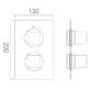 Vado Mix Single Outlet Trim For 148D Thermostatic Shower Valve - Chrome - Image 2