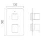 Vado Phase Two Outlet Trim For 148D/2 Thermostatic Shower Valve - Chrome - Image 2