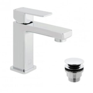 Vado Phase Mini Mono Basin Mixer Tap With Universal Waste - Chrome