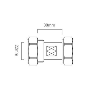 Vado 22mm Compression Fittings For Pro-5001-N/P - Image 2
