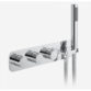 Vado Tablet Io Altitude 3 Outlet 3 Handle Concealed Thermostatic Shower Valve - Chrome