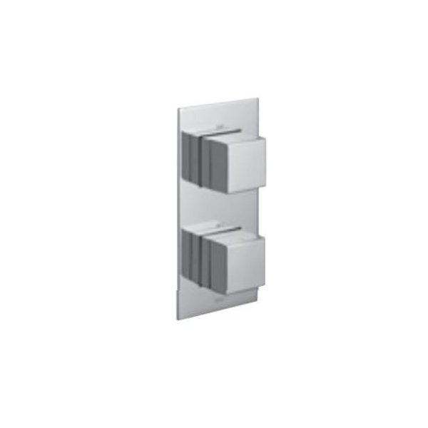Vado Tablet Notion Trim Kit For Vertical Concealed 1 Outlet 2 Handle Thermostatic Valve - Chrome