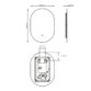 Tissino Cedro Capsule Backlit Illuminated LED Mirror - 600mm x 850mm - Image 2