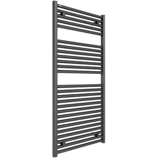 Tissino Hugo2 Vertical Straight Heated Towel Rail – Anthracite - 1212mm X 600mm
