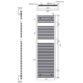 Tissino Hugo2 Vertical Straight Heated Towel Rail - Arabica - Image 7