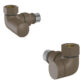 Tissino Hugo2 Double Angled Radiator Valves - Arabica