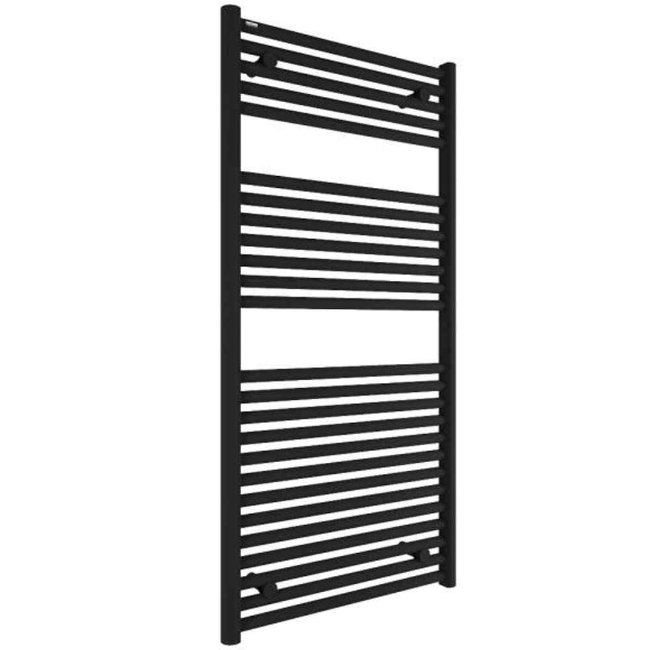 Tissino Hugo2 Thermostatic Element Electric Towel Rail – Matt Black - 1212mm X 600mm