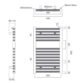 Tissino Hugo2 Standard Element Electric Towel Rail - Arabica - Image 2