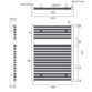 Tissino Hugo2 Standard Element Electric Towel Rail - Mont Blanc - Image 4